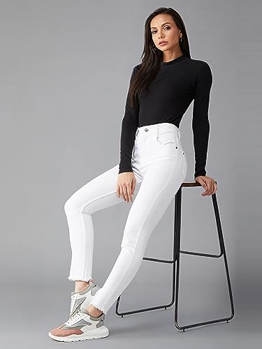 Image of Dolce Crudo Women's Skinny Fit High Rise Regular Length Stretchable High Waist Denim Jeans