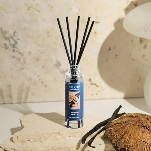 Image of Airkeep Reed Diffuser Oil Refill /Cashmere Vanilla /3.38 oz / 1 Pack /Air Freshener & Aromatherapy Essential Oil Blend for Home Fragrance - Scented Refill Oil for Bathroom, Bedroom & Home Decor