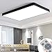 Produktbild JINPIKER 72W Dimmbar LED Deckenleuchte Platz Einfach Deckenleuchten für Schlafzimmer Küche Flur Balkon Büro Wohnzimmer Deckenlampe Wandleuchte,Schwarz[Energieklasse A++]