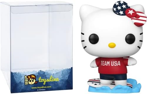Funko H e l l o Kitty [Surfing]: P o p ! Vinyl Figurine Bundle with 1 Compatible 'ToysDiva' Graphic Protector (035-48693 - B) image 4