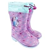 Disney Die Eiskönigin Gummistiefel Mädchen – Kinder Regenstiefel mit Zugband, wasserdichte Stiefel für Regen & Matsch, Gr. 24–32, Größe der Schuhe: 32, Farbe: Lila