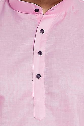 Image of DIVISIVE Men's Plain Cotton Blend Linen Slim Fit Kurta Pyjama Set