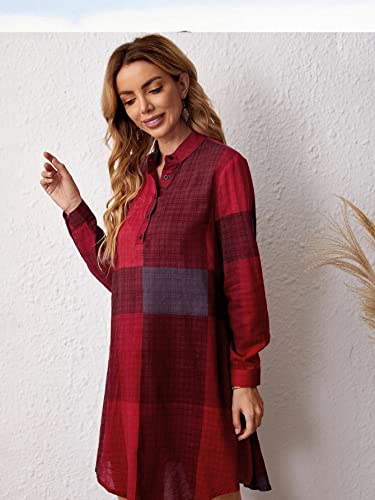 Image of GRECIILOOKS Solid Regular One Piece Maxi Bodycon Dresses Midi Dress Shirt for Women