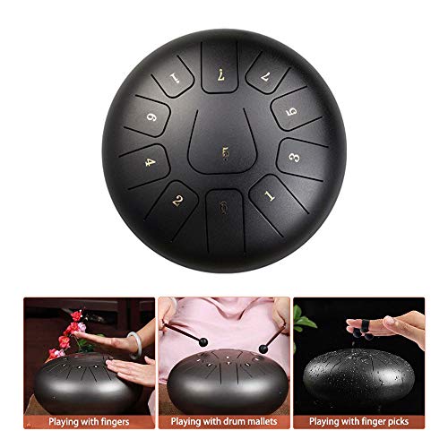 TOPQSC Stalen Tong Drum 10 Inch 11 Notes Premium Metalen Tong Drum In Staal Percussie Drum Percussie Staal Drum… - Image 5