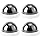 Dioche 4pcs Dome Simulation Dummy Fake Security Camera, Anti-Theft CCTV Surveillance Camera with Flashing Led Light(White)