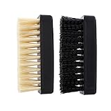 GUZI 2Pcs Professional Cleaning Shoe Brush Plastic Soft Brush Hard Brush Household Cleaning Set Shoe Care Leather Care Shoe Brushes for Cleaning