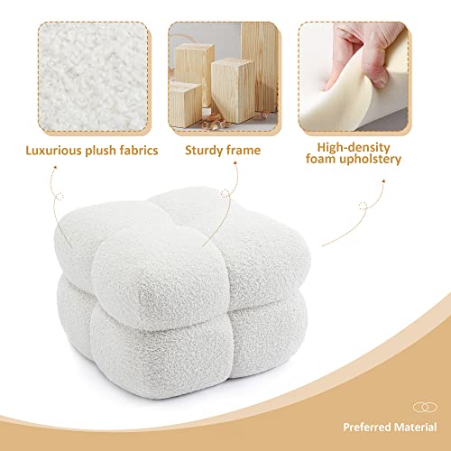 ONEVOG-White-Funky-Ottoman-Fuzzy-Couch-Sherpa-Pouf-Chair-21-inch-W-Tufted-Fluffy-Fabric-Upholsered-Stool-for-Living-Room-Bedroom-Cute-Pouf-Home-Decor ONEVOG White Funky Ottoman Fuzzy Couch Sherpa Pouf Chair 21 inch W Tufted Fluffy Fabric Upholsered Stool for Living Room Bedroom Cute Pouf Home Decor