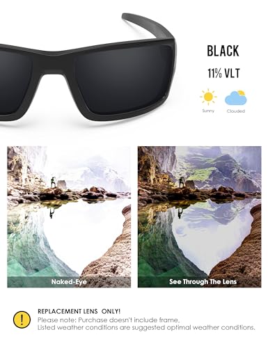Image of BLAZERBUCK Anti-salt Polarized Replacement Lenses for Oakley Double Edge OO9380 Sunglass