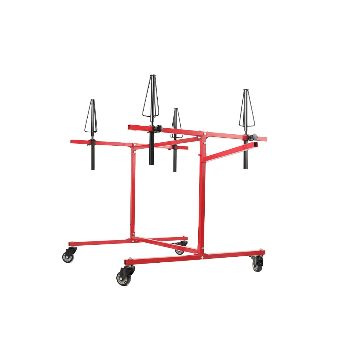 Soporte de Pintura Profesional para Llantas, 360° Soporte para Pintura con Ruedas, Capacidad 200 kg, para talleres de reparación de automóviles, Soporte de Secado para 4 Llantas