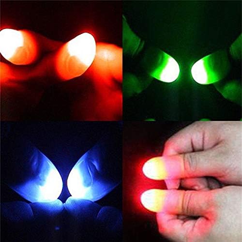 Miniatura 2 de SUMAG Luces intermitentes de dedos, 2 pares, luz LED de trucos de magia accesorios para niños increíbles juguetes de brillo fantástico para niños