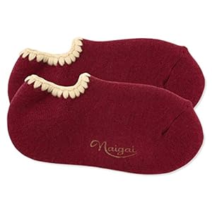 [ナイガイ] パイルソックス ハマグリ ホームカバー 室内用靴下 冷えとり ルームソックス フローリング 寒さ対策 レッグソリューション 敬老の日 ギフト プレゼント 03002201 (19.ワインレッド)" 