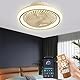 Qiaomao Ventilator Deckenleuchte 49cm, Moderne 360° Drehung Deckenventilator mit Beleuchtung und Fernbedienung App, 72W Dimmbar Timer Leise Deckenlampe mit Ventilator Schlafzimmer Schwarz