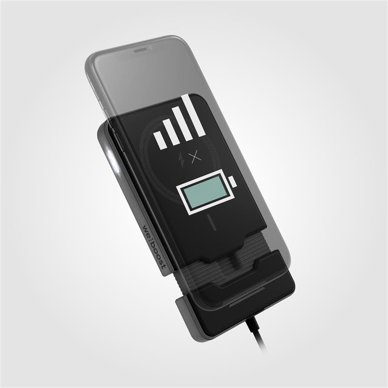 weBoost Dash Cell Phone Signal Booster with Qi2 Wireless Charger | Boosts 5G/4G LTE All US Carriers | for Cars, SUVs, Trucks, Vans | Magnetic Mount | USA Made | FCC Approved