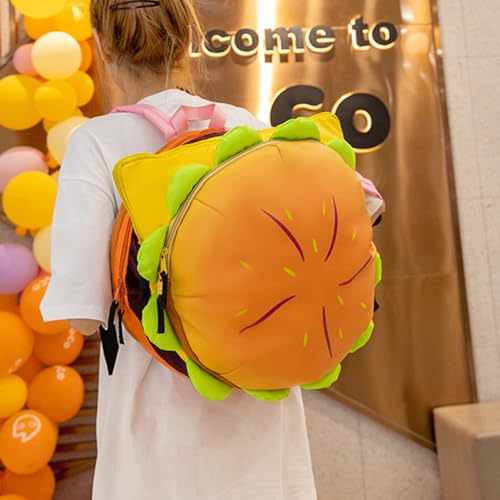 Cheeseburger Backpack Multi-compartment Universe 3D Hamburger Backpack with Adjustable Straps Daypack2