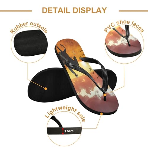 Nander Cowboy Rides A Horse Across The Desert Sandal Flip Flops of Men's & Women's,Beach Slippers Flip Flops Shower Shoes2
