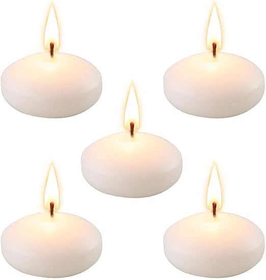 Set of 48 Unscented Floating Candles for Centerpieces,2