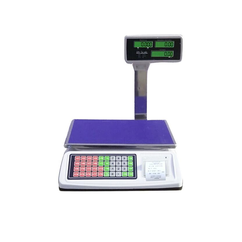 Professional Digital Bench Scales Max 50 kg Display with Non-Fiscal Fruit Discount