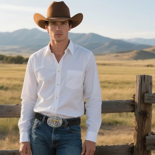 Western Belts for Woman Mens Cowboy Cowgirl Belt with Replaceable Buckle Country Strap Embossed Leather for Jeans2