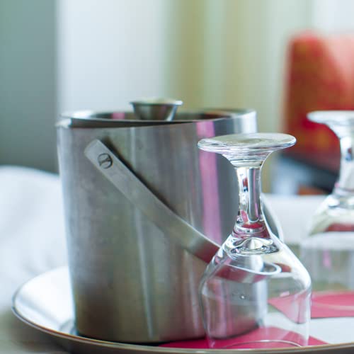 2L Ice Bucket | Insulated Double Walled Drink Cooler | Stainless Steel Party Drink Chiller | Includes Tongs & Lid - Image 6