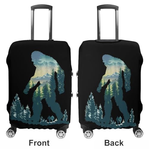 Bigfoot Sasquatch In The Forests Luggage Cover Cute Travel Suitcase Cover Protective Cover for Women Men S3