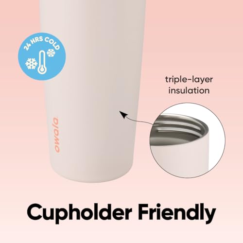 Image of Owala FreeSip Sway - Stainless Steel-40-oz.-Orange /Tan(Sparkling Sherbet)