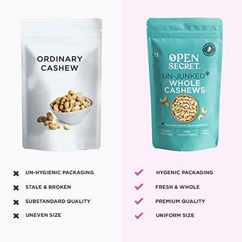 Open Secret Premium Cashew 200g Whole Cashew Nuts, Dry Fruits, Kaju
