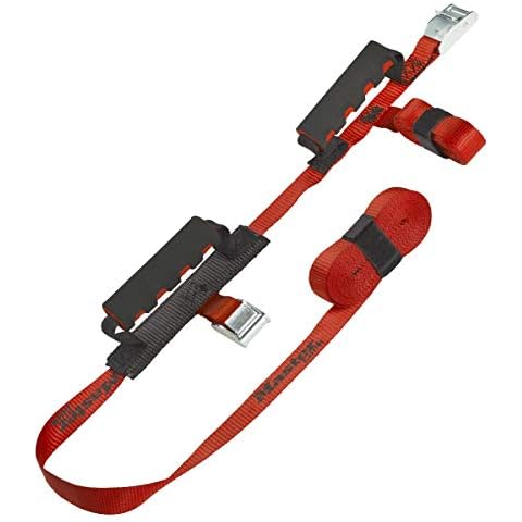 Master Lock 3126EURDAT Zwei Tragegurte mit Griff, Rot, 2,50 m x 2 5mm + 5,5 m x 25 mm Gurte Cover