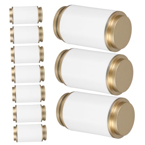 Cabilock Set of 10 Curtain Rod Finials 28mm End Caps Decorative Heads for Rods Easy to Assemble