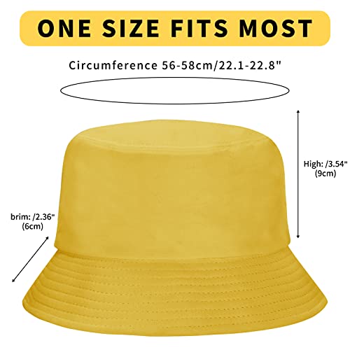 Image of Rosoz 1 & 2 Pack Bucket Hat for Women Men Summer Travel Beach Sun Hat Outdoor Cap Unisex Bucket Hats