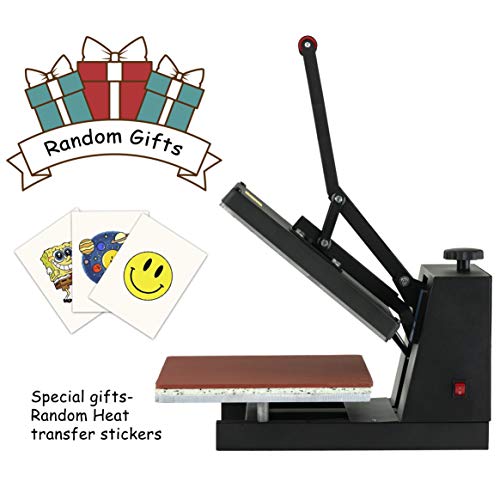 Nurxiovo Heat Press Machine, 15x15 inch Digital Heat Presses, Power Vinyl Sublimation Printing Press, 1400W Industrial Heat Transfer Machine for T-Shirt, Mouse Pad, Canvas Bags, Tablecloth, Banner