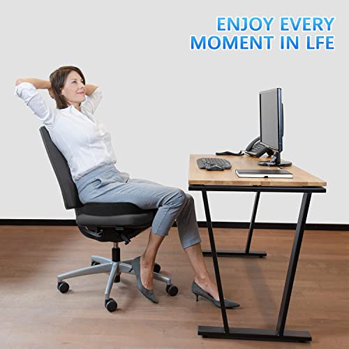 Aothia Office Chair Seat Cushion - Car Seat Cushion, Seat Cushion For Back Pain Relief, Non-Slip Sciatica & Back Coccyx Tailbone Chair Pad, Memory Foam Butt Pillow For Driving, Wheelchair (Black) #TOP6
