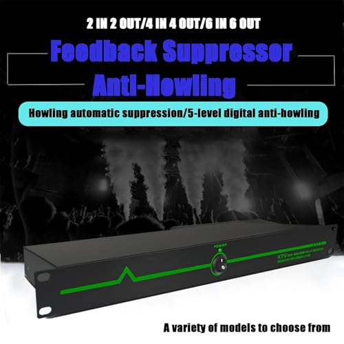 Supresor Profesional de Retroalimentación ERICAT, Desplazador Digital de Frecuencia Anti-Howling para Micrófono, con 5 Niveles y Alta Fidelidad, para Escenarios en Vivo miniatura 2