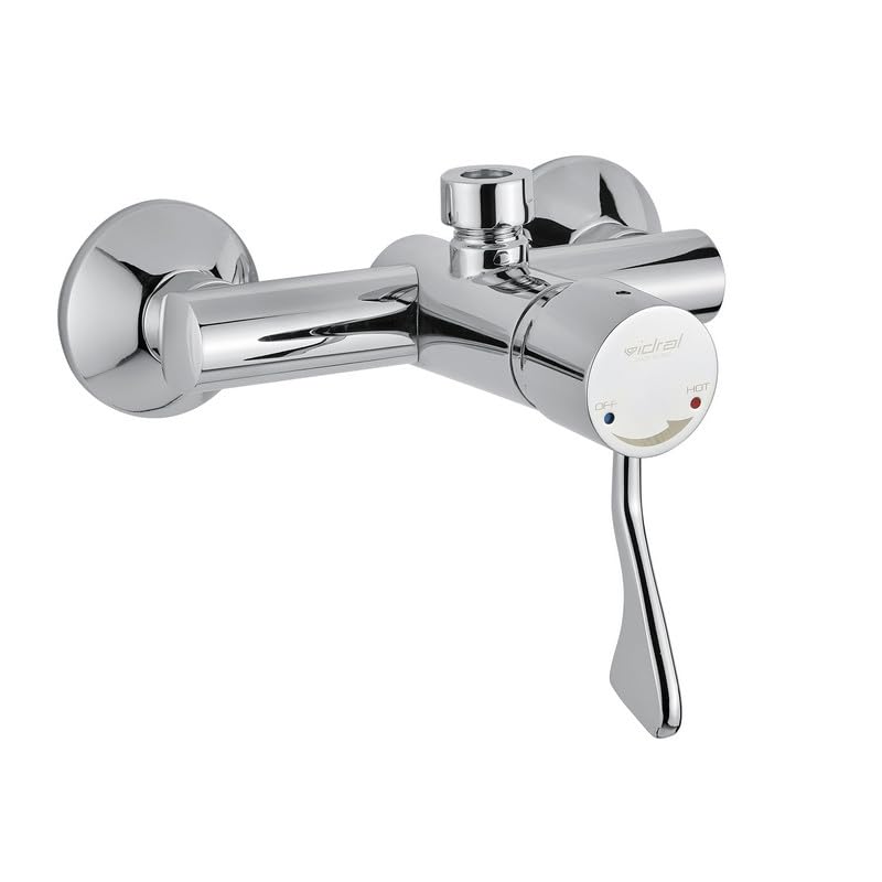 Mezclador termostático de ducha progresivo de pared serie 900 con mando de palanca clínica - Idral