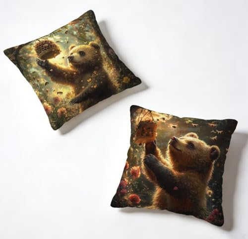 �N�b�V�����J�o�[ 65x65 cm 2���Z�b�g ���F ���z�c�J�o�[ 65 x 65 ���O �h�� �\�t�@�[�N�b�V���� �N�} ���� �ϖ� ���� ���� ���J�o�[ HD���ʈ�� �B���t�@�X�i�[�t�� Cushion Covers, �t�ƉĂ̗����ɓK���Ă��܂� �Ⴄ