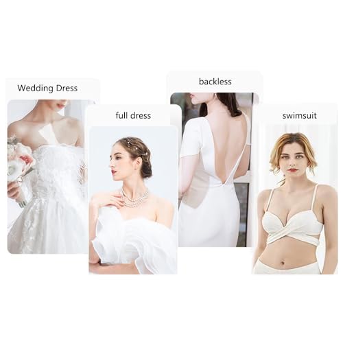 Sticky Bra, Backless Strapless Bra Push Up, Adhesive Invisible Lift Up Bras 2 Pairs3