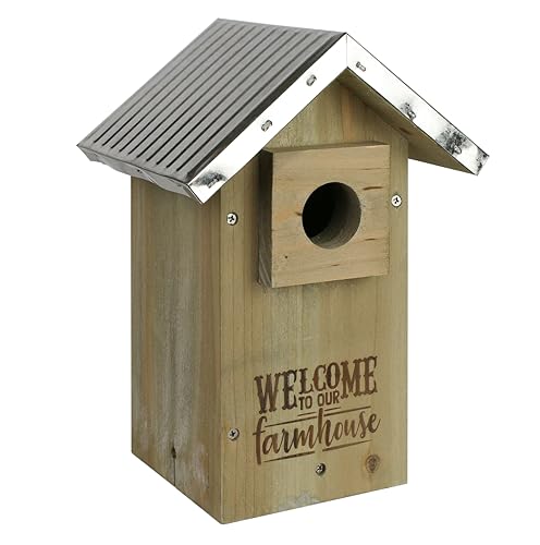 Wild Wings WWGH3-DECO Galvanized Weathered Cedar Bluebird House