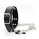 Bondage BDSM Halsfessel Erotik Leder Halsband Halskette mit Nippelklemmen Busenkette SM Sexspielzeug