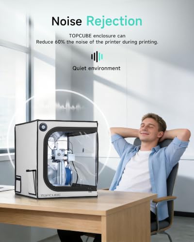 Image of TOPCUBE 3D Printer Enclosure for Bambu Lab A1 Mini with LED Light Grey