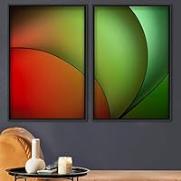2 Piece Framed Canvas Wall Art Vibrant Surface Canvas Prints Home Artwork Decoration for Living Room,Bedroom - 16