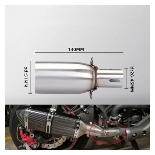 Adaptateur échappement moto 28-32-38-45mm pour modification 51mm - 3
