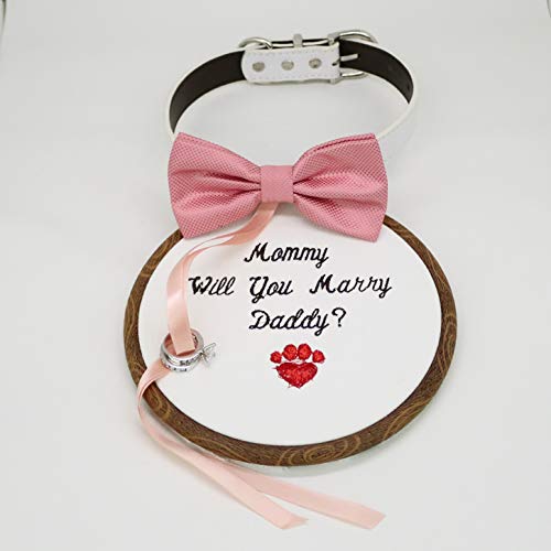 dusty rose dog collar