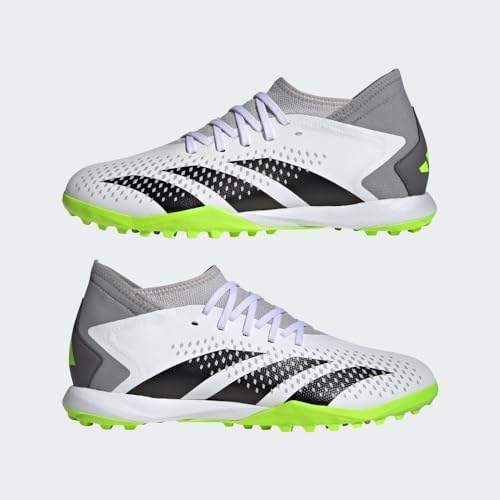 adidas Unisex Predator Accuracy.3 Turf Sneaker, White/Core Black/Lucid Lemon, 9 US Men | Image 7