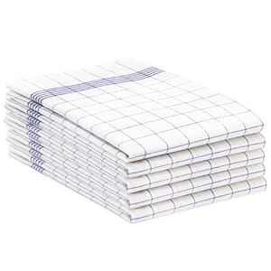 Zollner Set theedoeken, vaatdoeken, 50×70 cm, katoen, rode en blauwe ruit, 005