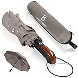 LOGAN & BARNES Regenschirm sturmfest bis 140 km/h - Taschenschirm mit zertifizierter Teflon-Beschichtung gegen Feuchtigkeitsschäden Modell Glasgow