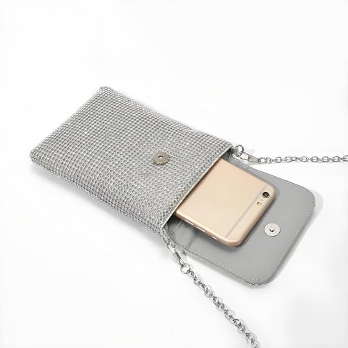 Image of Women's Crossbody Evening Bag Glitter Rhinestone Purse Sparkly Small Handbag