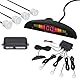 AUTOUTLET Einparkhilfe Parksensoren PDC Rückfahrwarner 4 Sensoren Universal Auto Rückwärtsparkhilfe Rückwärtsgang Audio Buzzer Alarm Kit LCD Display DC 12 V(weiß)