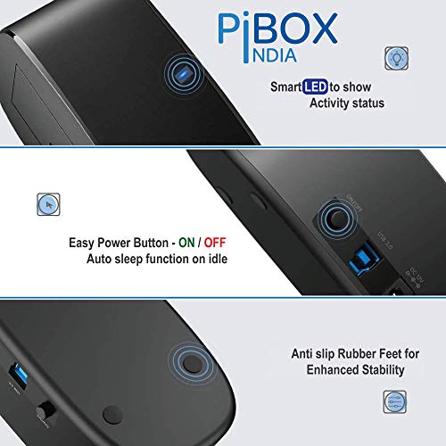 PiBOX India, USB 3.0 Hard Drive Docking Station (USB to SATA Docking Station) with 16TB+ Drive Support for 2.5 Inch & 3.5 Inch HDD SSD- Supports... - Image 4