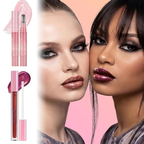 Gloss labial hidratante que soluciona los labios secos con brillo duradero 3