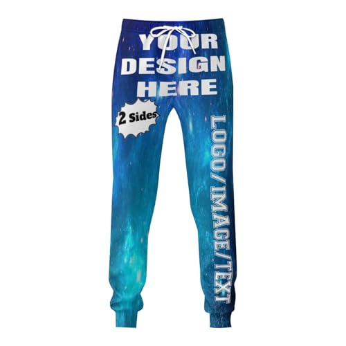 Custom Sweatpants Men Women Personalized Jogger Pants with Text Photo Logo Funny Trousers Gift for for Kids, Teens, & Adult