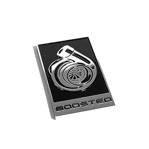 Image of GT350 Style Boosted Badge (White) (Chrome /Black)